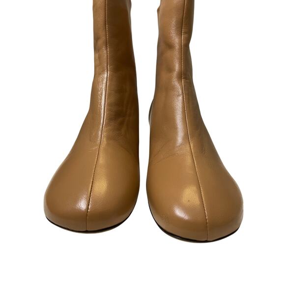 Mansur Gavriel Glove Lambskin Leather Ankle Boots Block Heel Statement Sz 40/10 - Picture 4 of 12